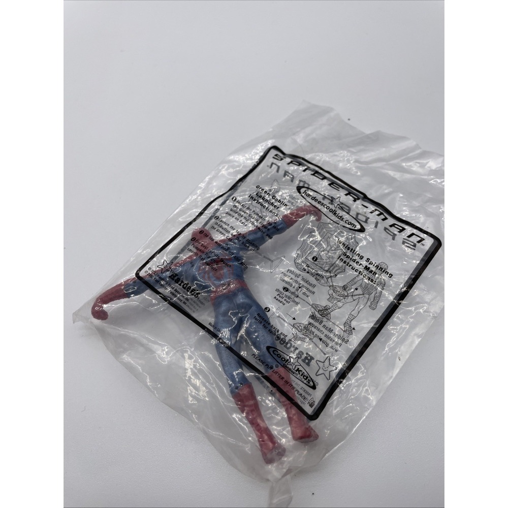 🕸Vintage 2002 Carl's Jr/Hardees 4" SPIDER-MAN Movie Bendy Bendable Figure - Picture 3 of 3